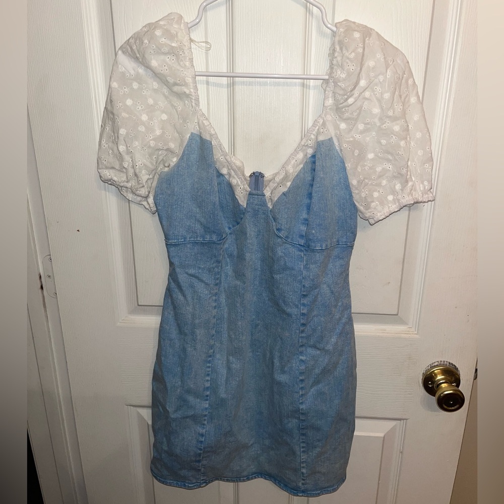 Eyelet Mini Dress